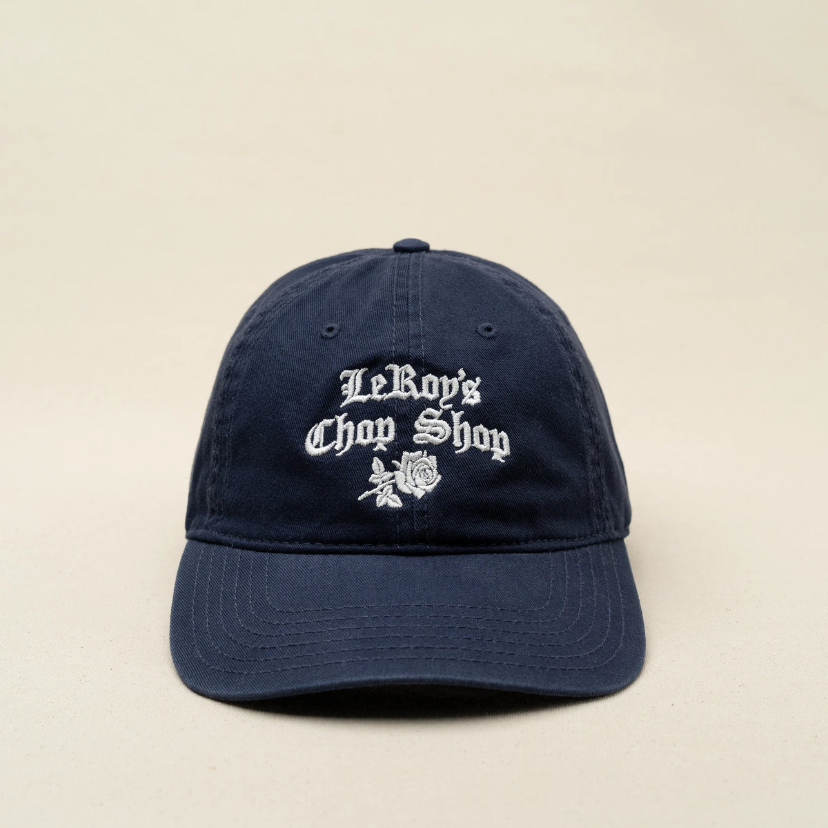 LeRoy's Chop Shop cap back view showing closure