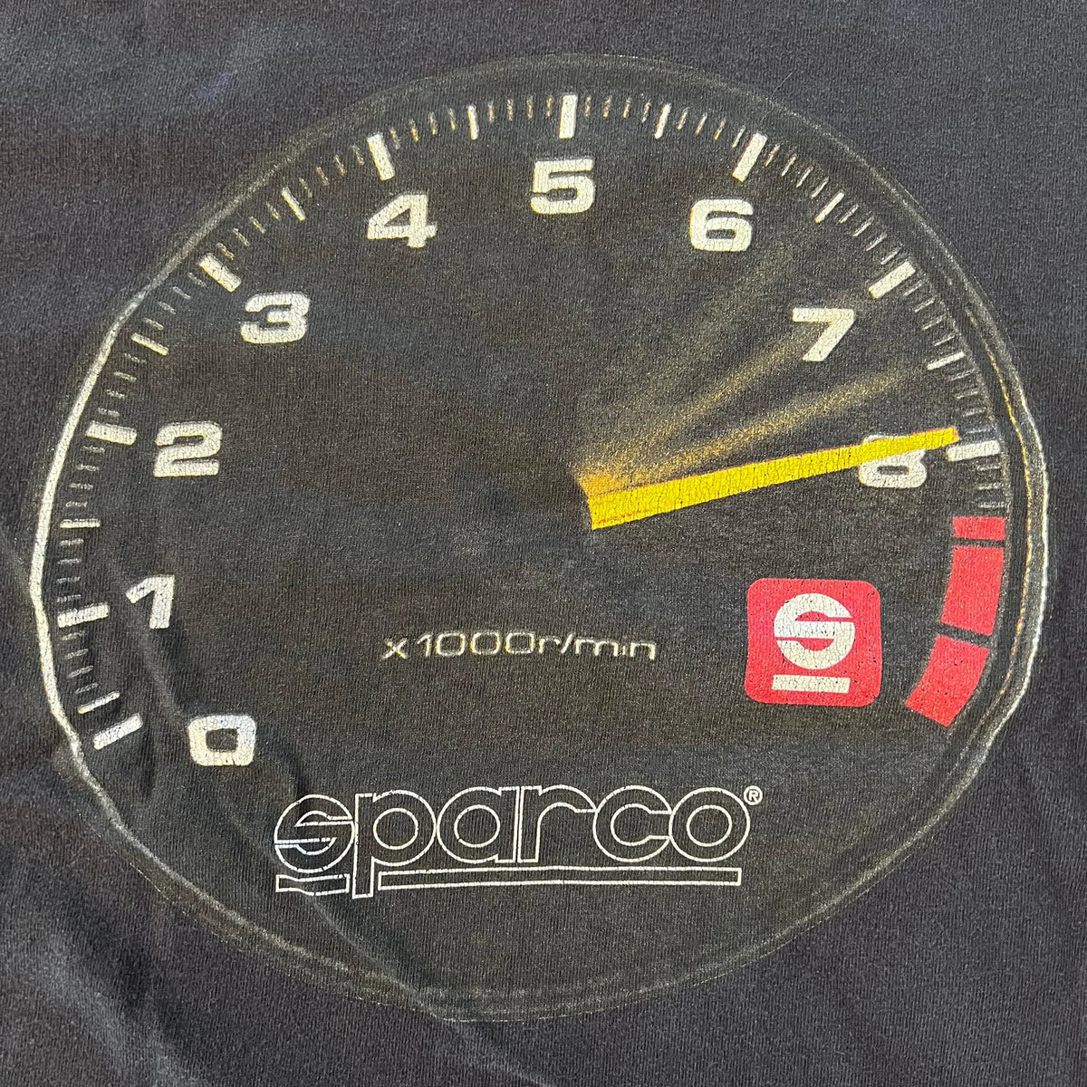 Vintage Sparco tee hem label detail