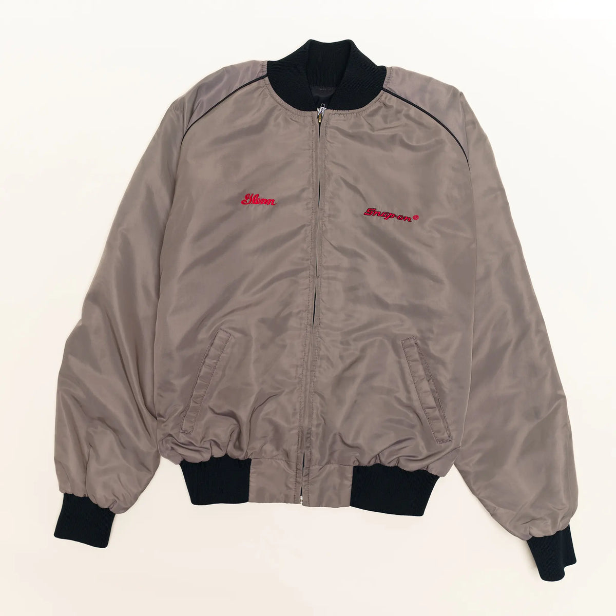 Vintage Snap-on jacket front view showing chest logo and construction