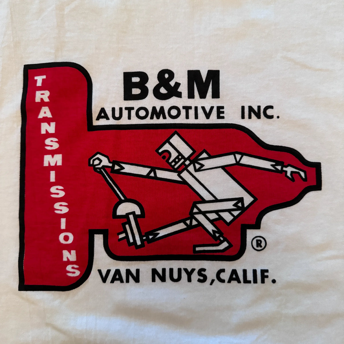 Vintage B&M Automotive tee back view
