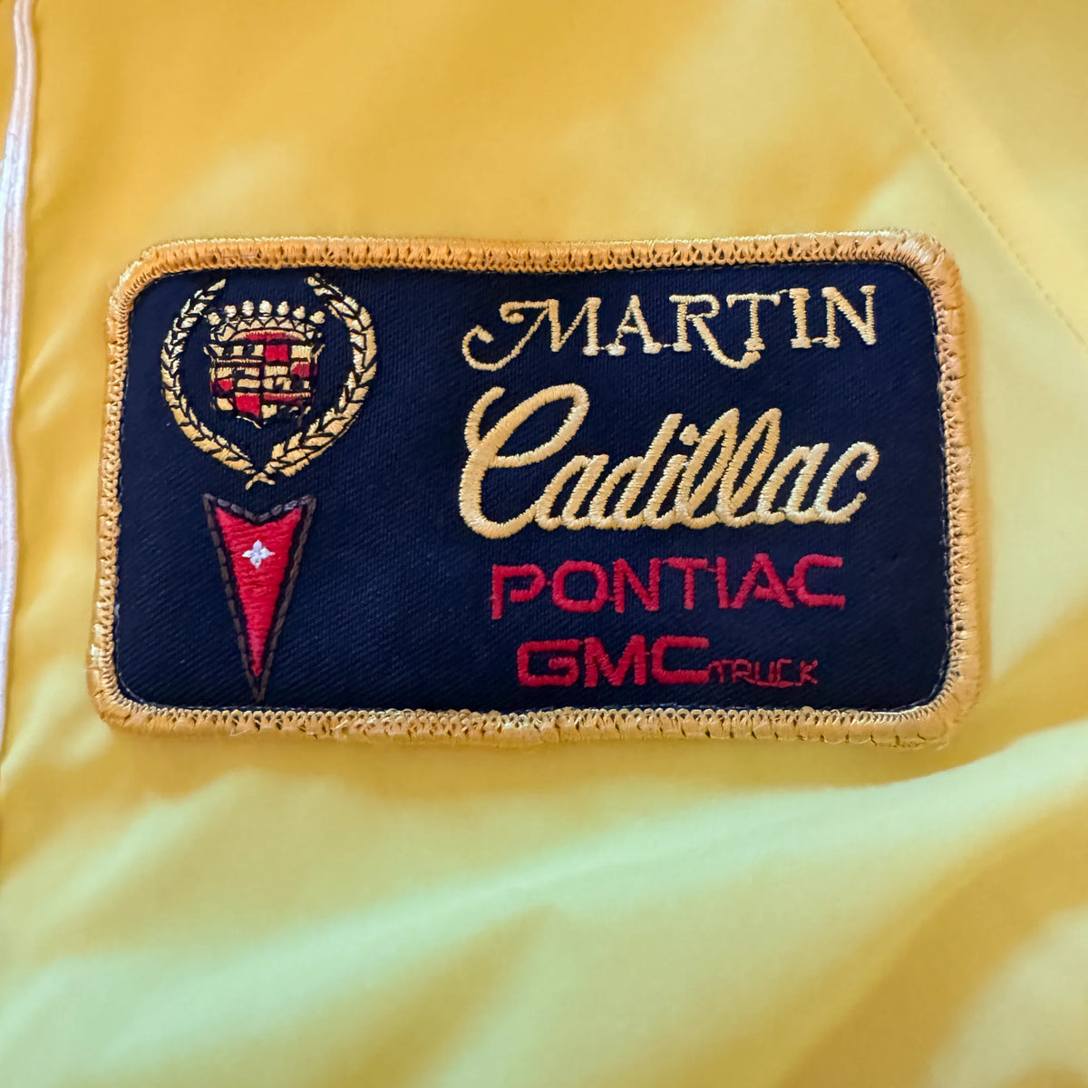 Vintage Martin Cadillac windbreaker back view showing fit and construction