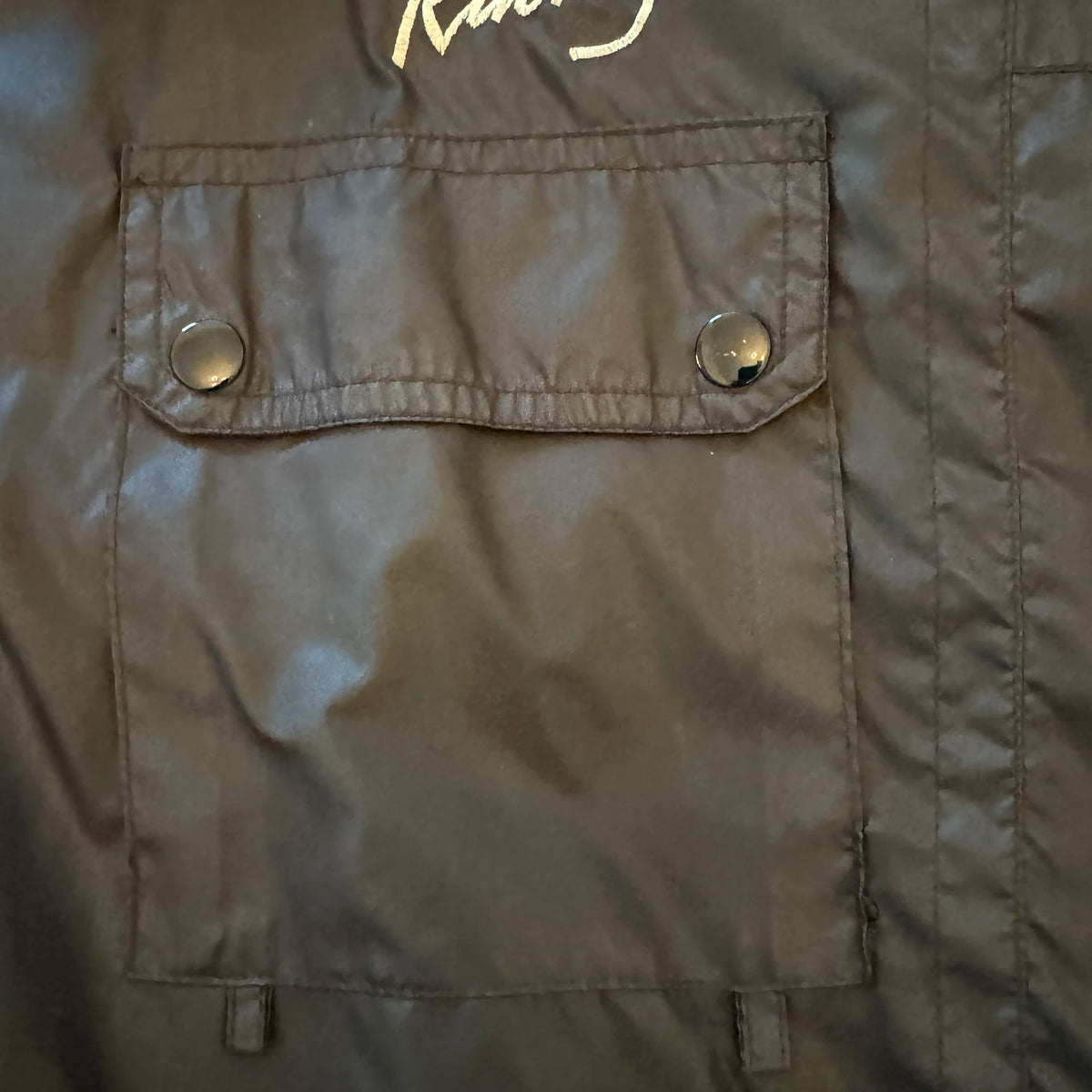 Vintage Castrol GTX jacket three-quarter front view