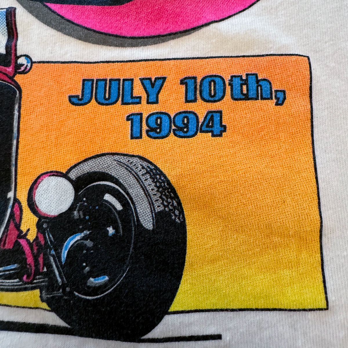 Vintage Leroys Boys tee three-quarter view on a hanger