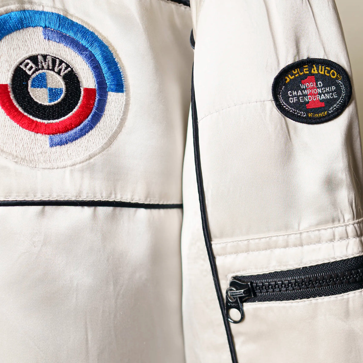 Vintage BMW Style Auto jacket pocket and zipper construction