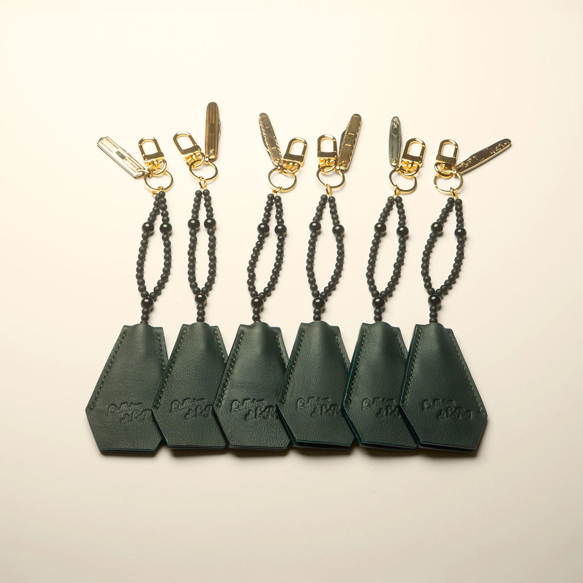 Set of six Key Coffin colorways on a beige background