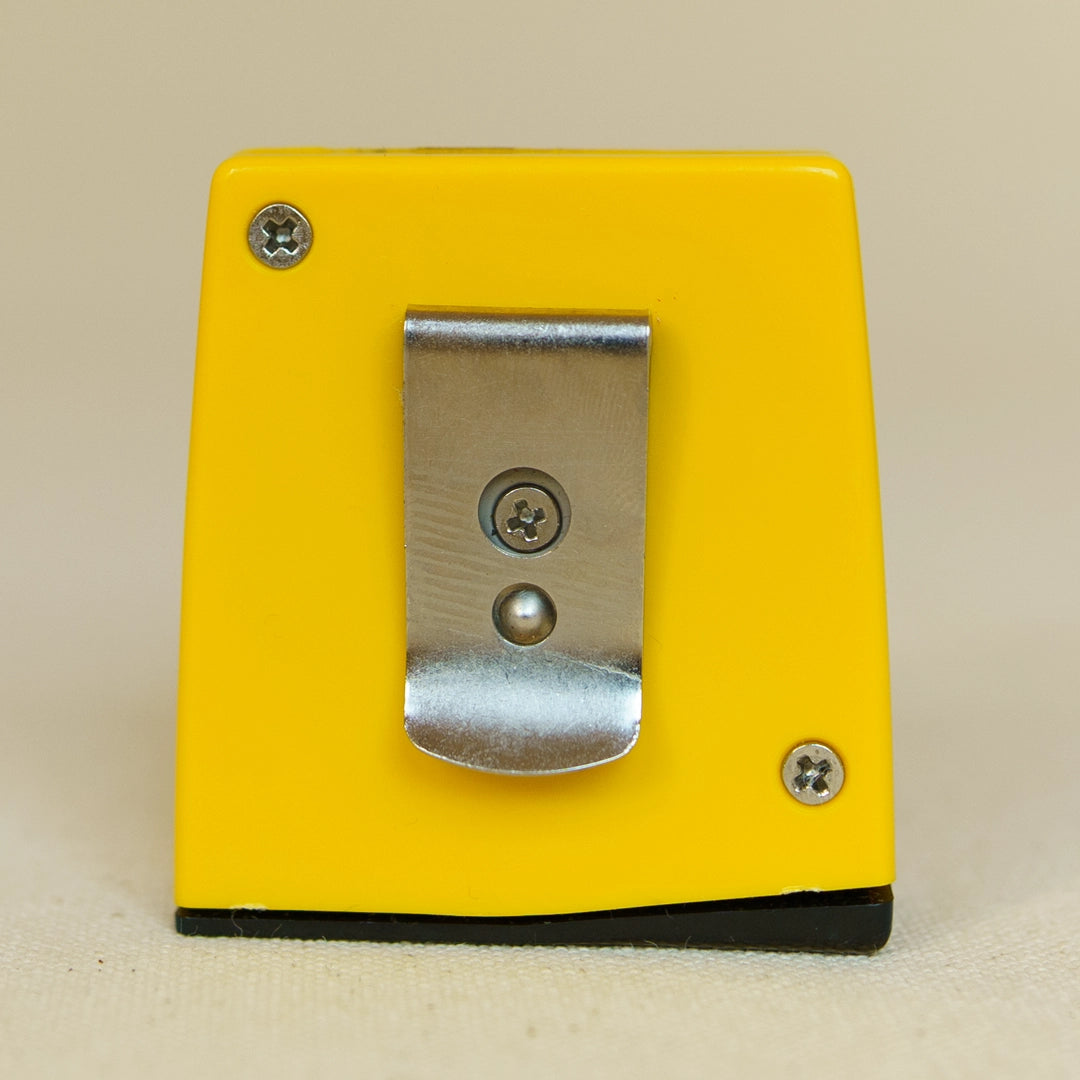 Vintage Roe tape measure label close-up showing model and USA marking